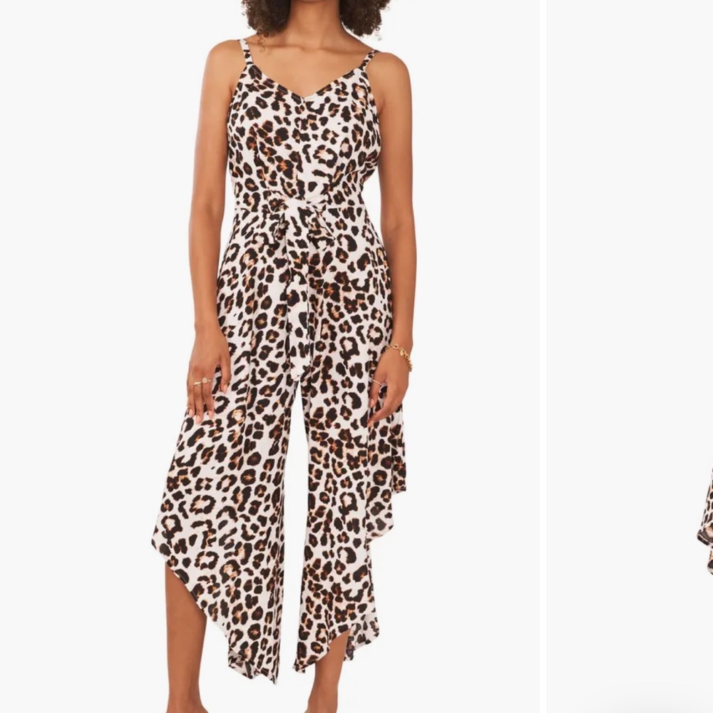 Vince Camuto leopard jumpsuit